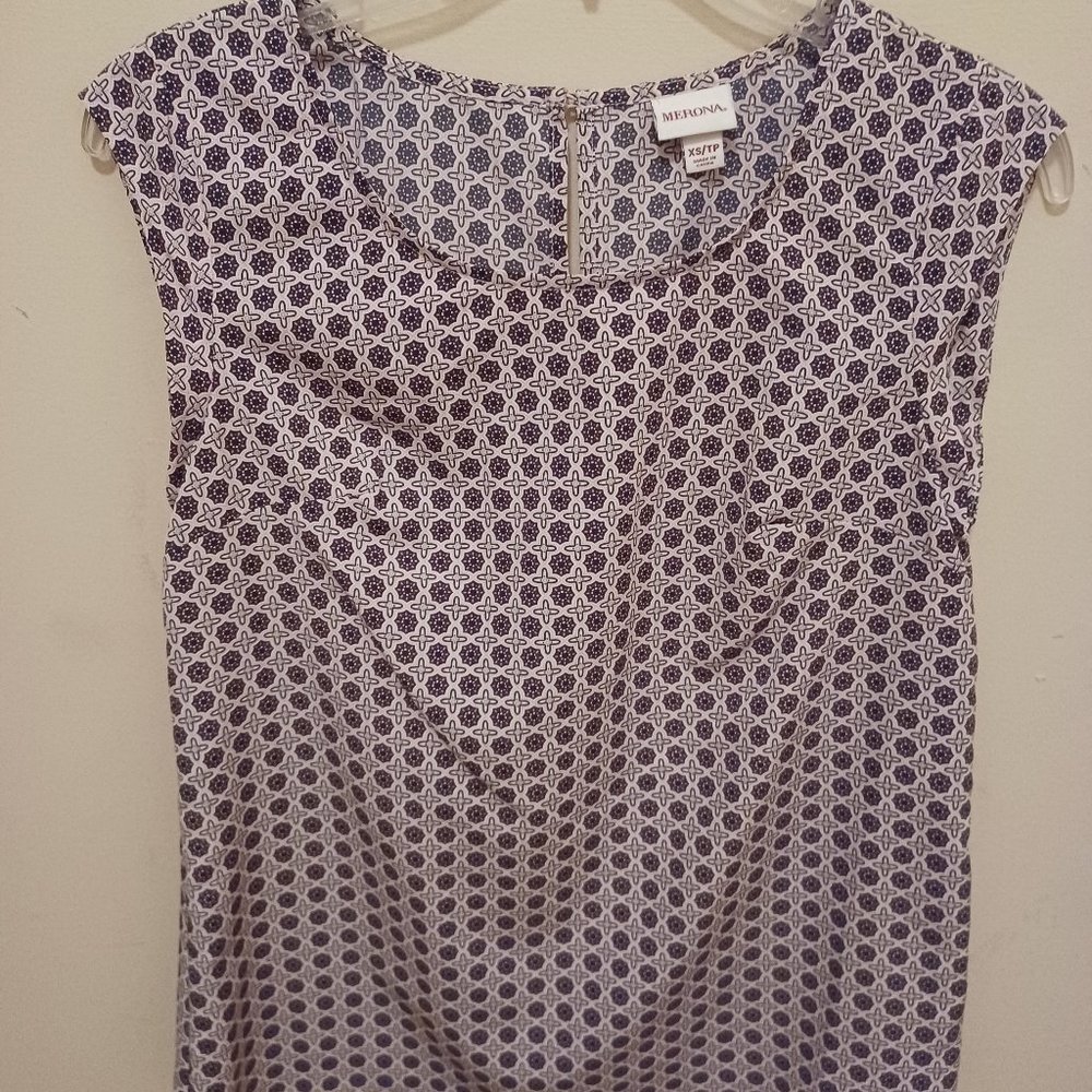 Merona sleeveless shell blouse tank top shirt Women's size XS